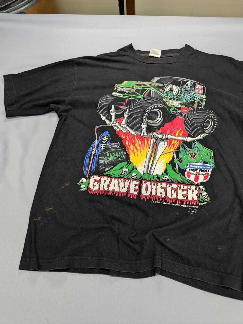 Grave Digger Champ Vintage 1994 Monster Truck Shirt XL